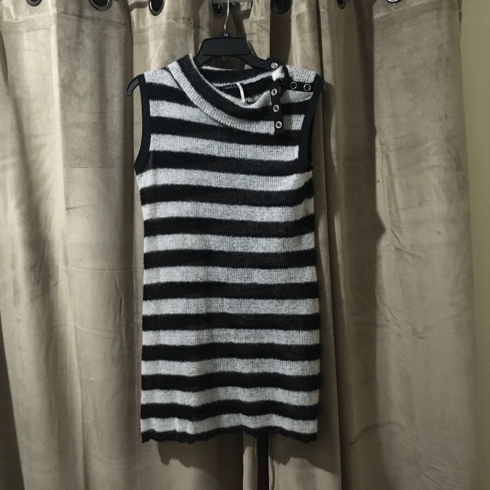 free people black and white tunic